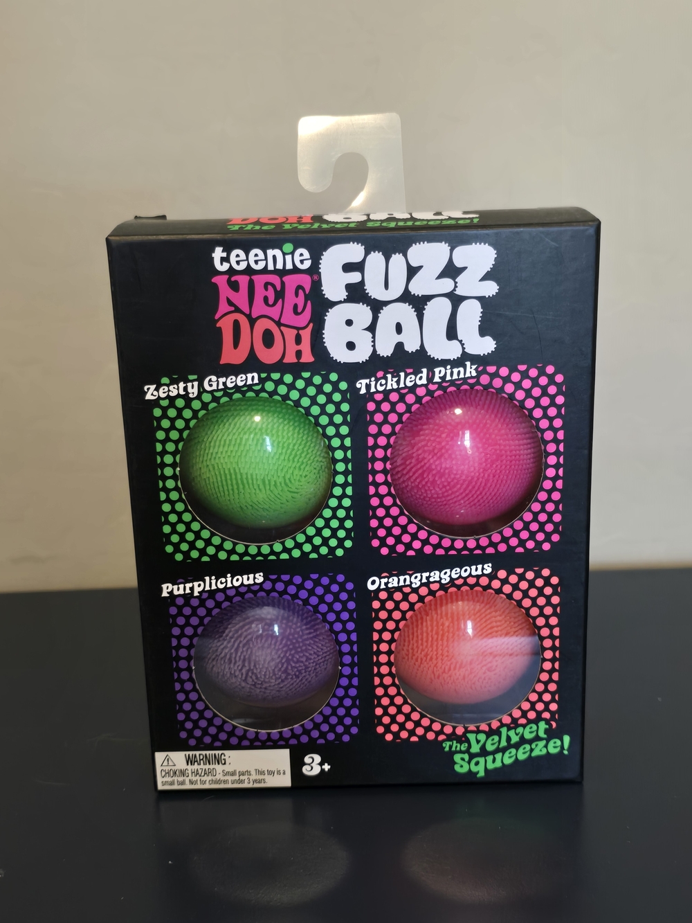 Authentic Teenie Nee Doh Fuzz Ball - Green, Pink, Purple, Orange PACK